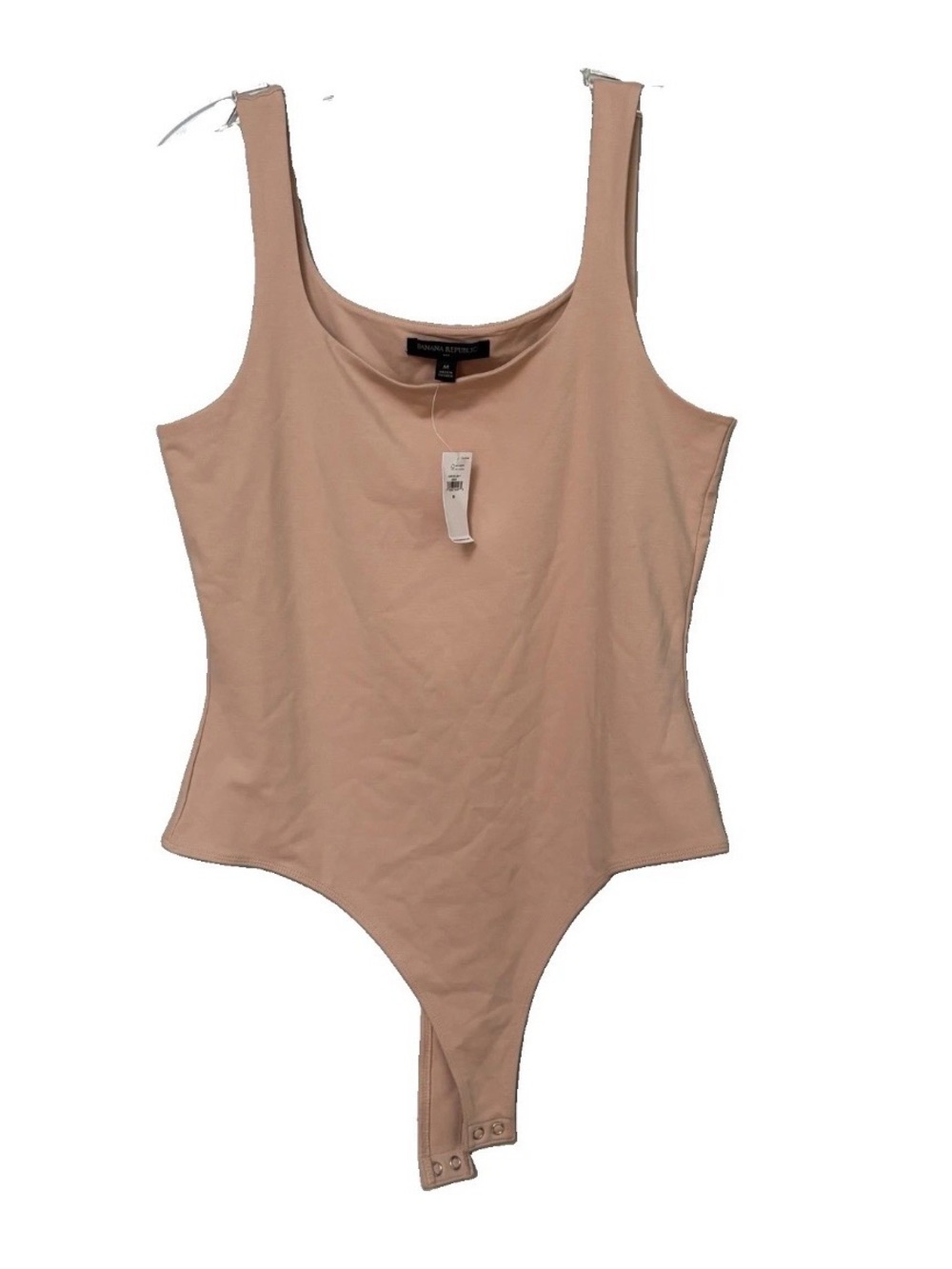 Banana Republic Women M Tan Beige Bodysuit NWT Tank Sleeveless Snap Layer Basic